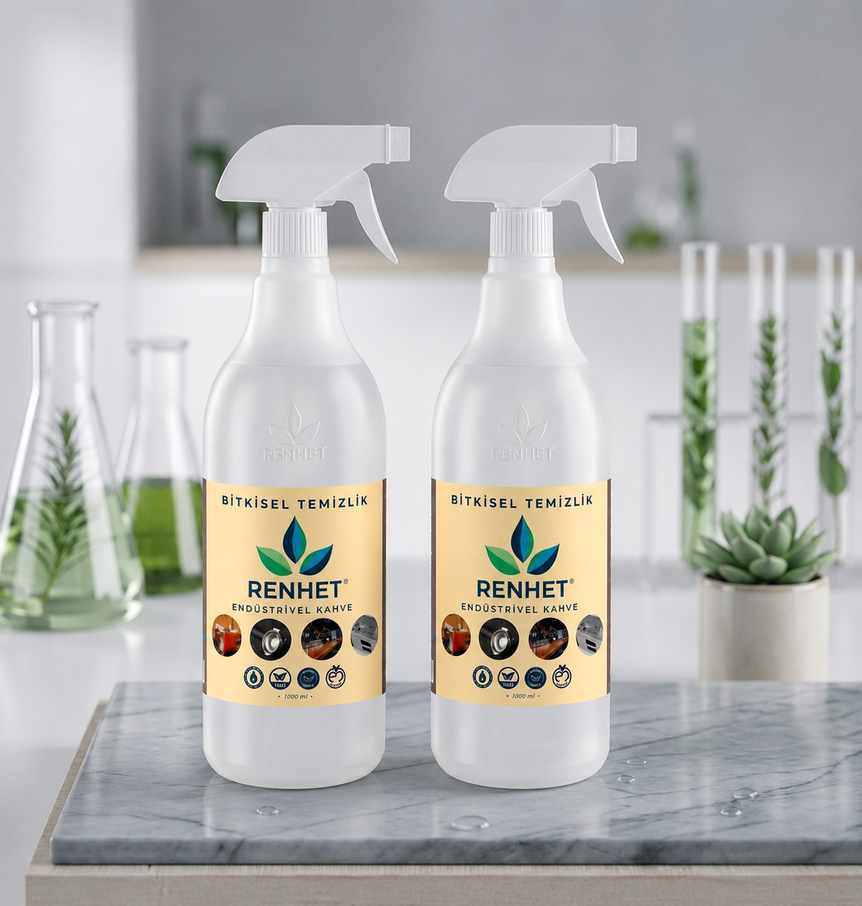 Renhet Bitkisel Kahve Makinesi Temizleyici 1000 ml 2'li